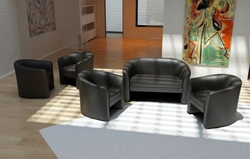 Офисный диван двухместный Крон, экокожа в Орске - предосмотр 1